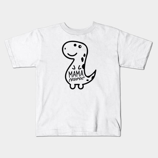 Mama Saurus Kids T-Shirt by unique_design76